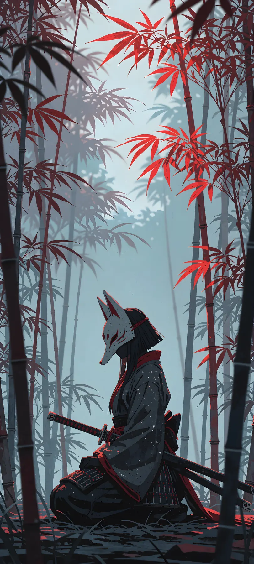 fox-masked sword guardian
