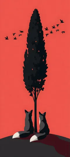 two foxes