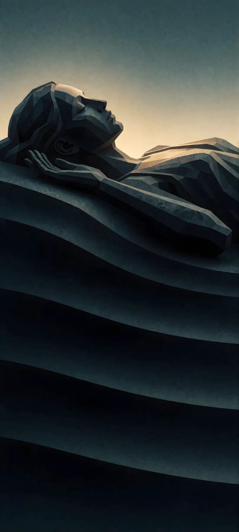 reclining stone sage