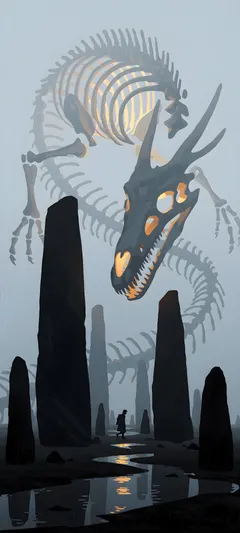 ancient dragon skeleton