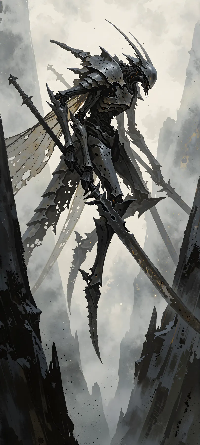 four-armed insectoid blade-warden
