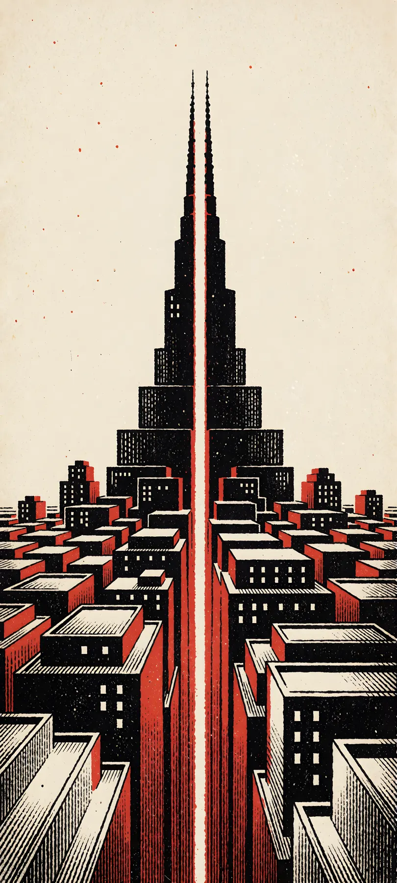 twin high-rise spires