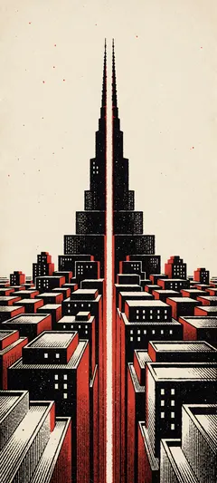 twin high-rise spires