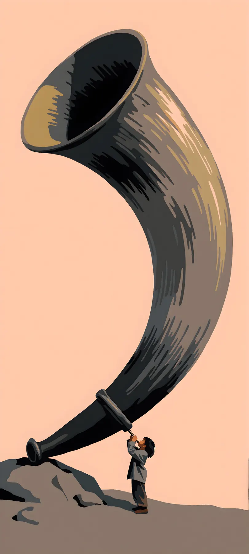 child with giant horn