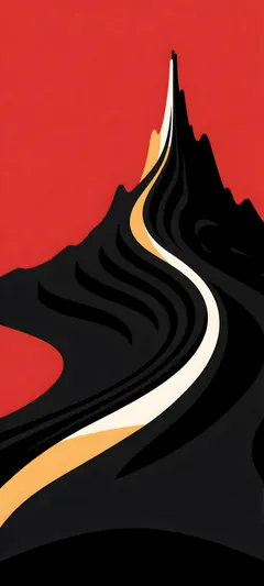 black tectonic mountain