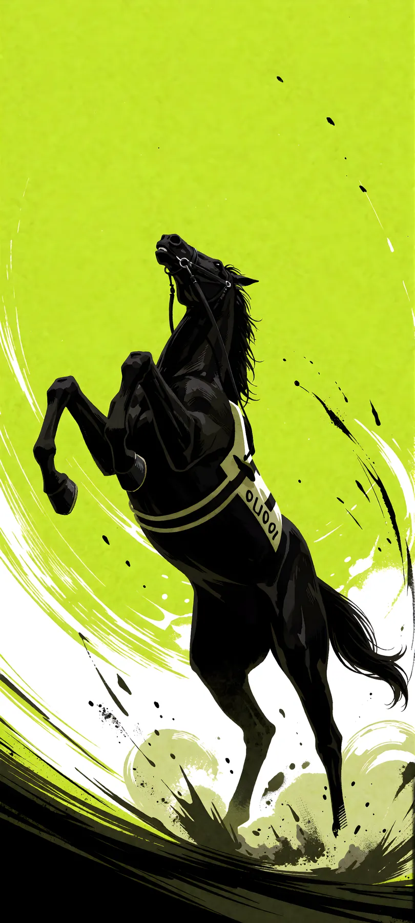black racehorse