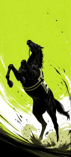 black racehorse